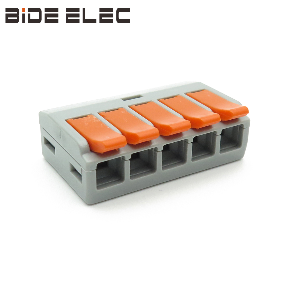LT-615G灰色5孔6平方导线连接器快速接线端子