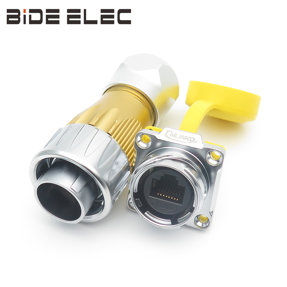凌科Cnlinko DH24 RJ45网络航空旋转式防水连接器