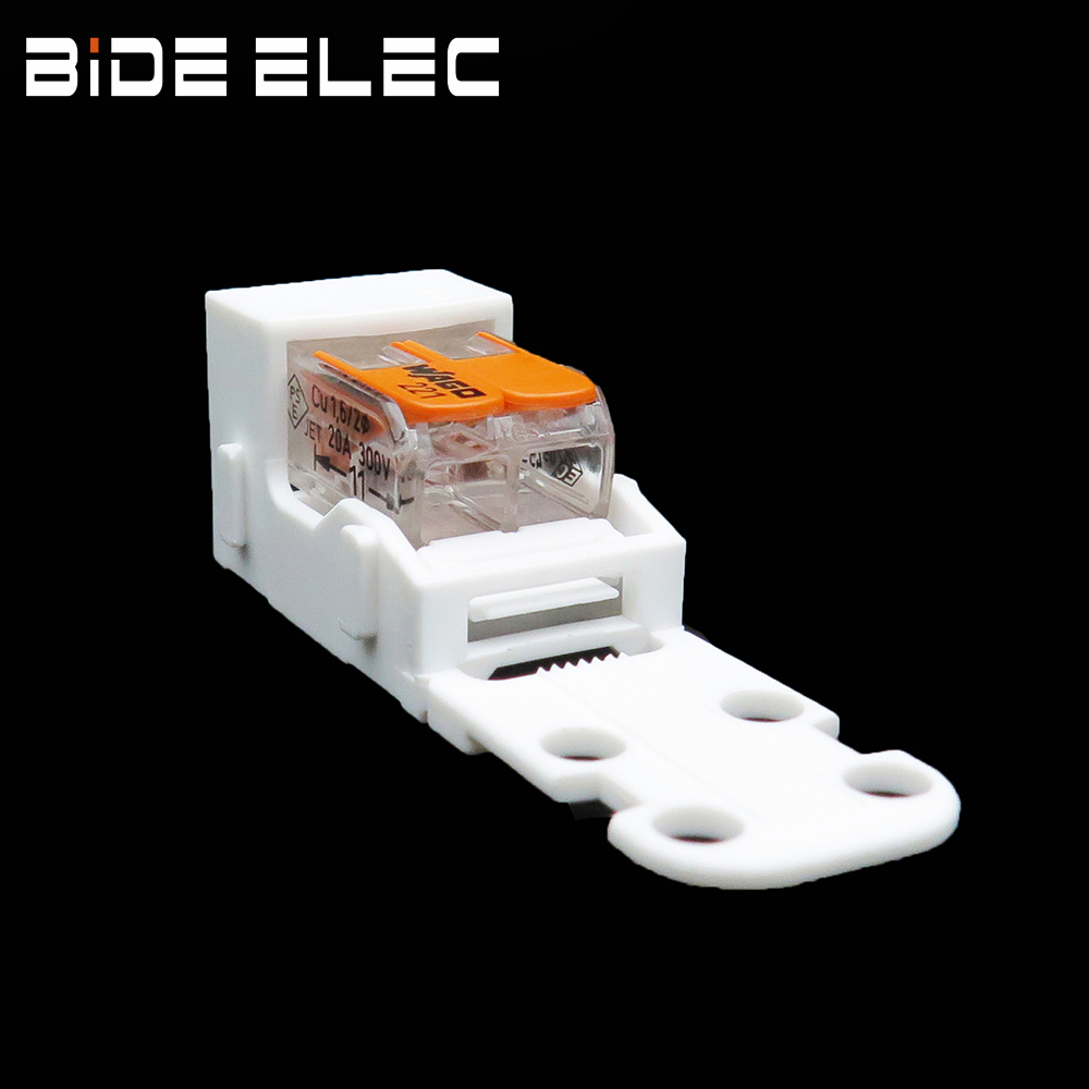 万可WAGO221-502平板面台固定轨装支架M3螺钉